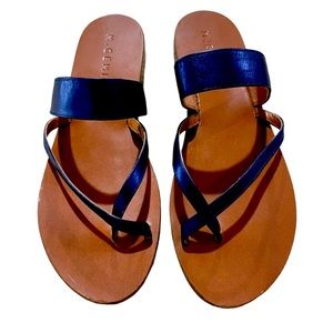 M Gemi Positano style Medio Sandal in metallic blue